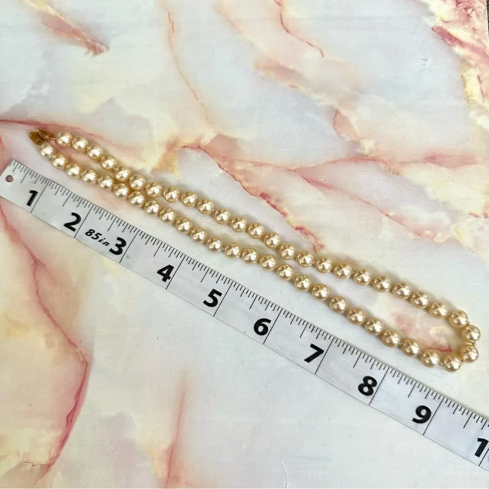 Faux pearl necklace